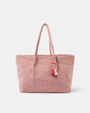Accessorize Woven Aztec Shopper Bag
