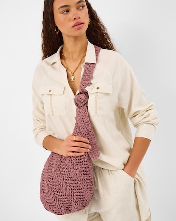 Accessorize Slouchy Raffia Crossbody Bag