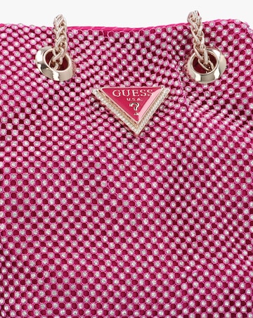 Guess Zalina Fuchsia Diamante Chain Mesh Pouch