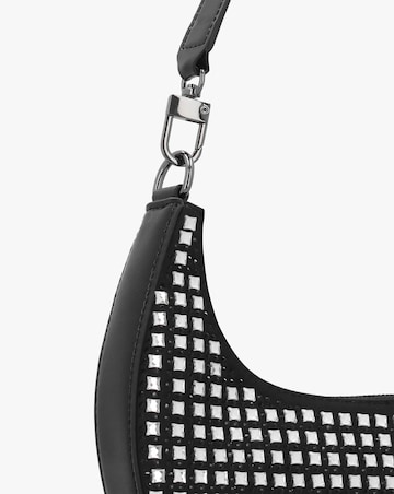 Guess Small Lua Black Embellished Hobo Bag