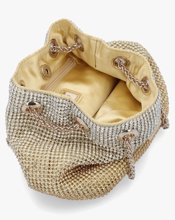 Guess Zalina Gold Diamante Chain Mesh Pouch
