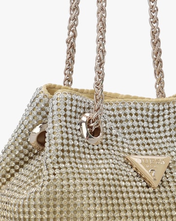 Guess Zalina Gold Diamante Chain Mesh Pouch