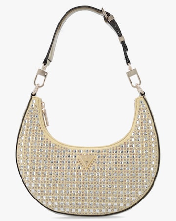 Guess Small Lua Gold Embellished Hobo Bag