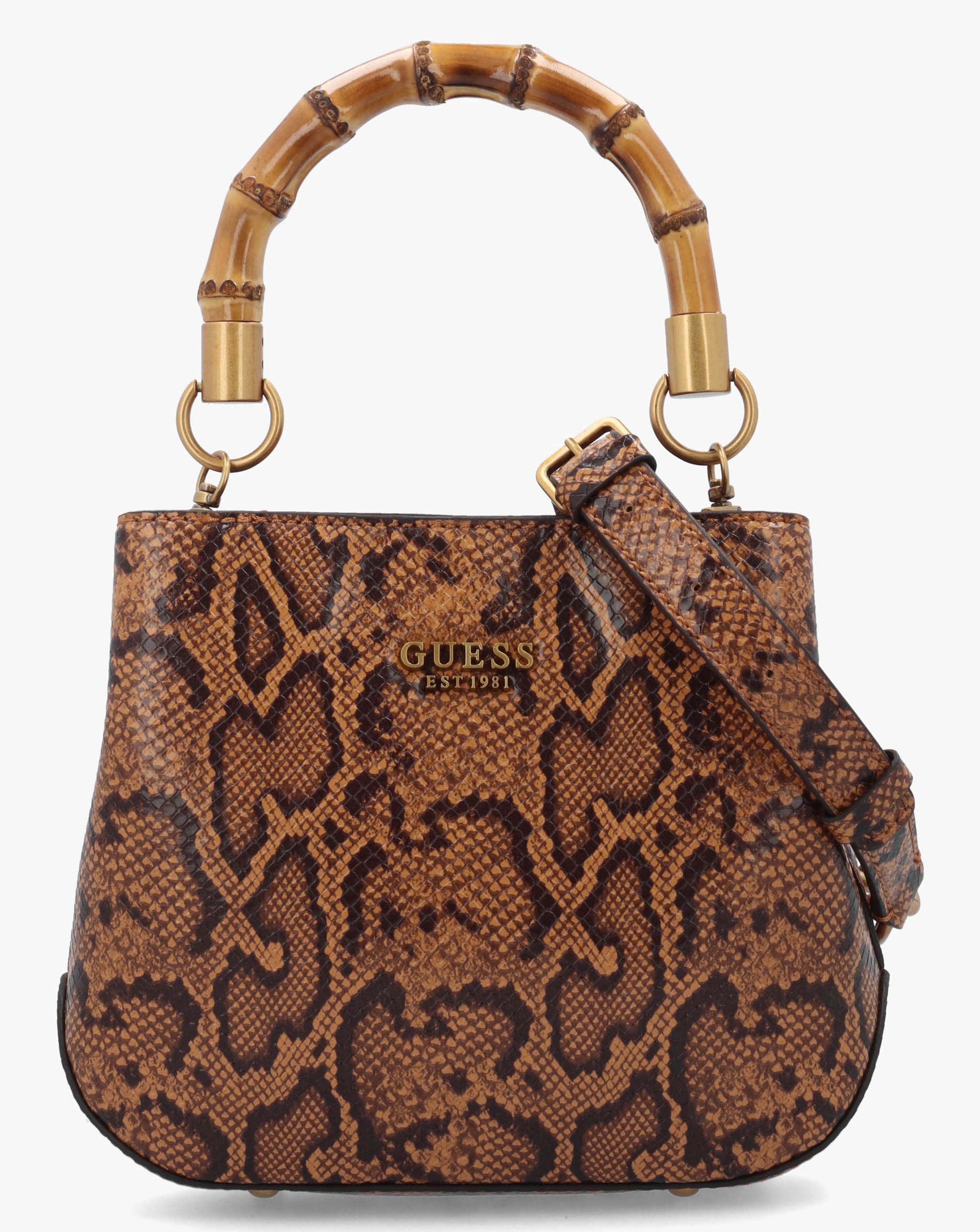 New In - Guess Small Eire Amber Python Bucket Bag