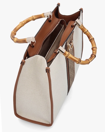 Guess Kerima Natural Latte Logo Tote Bag
