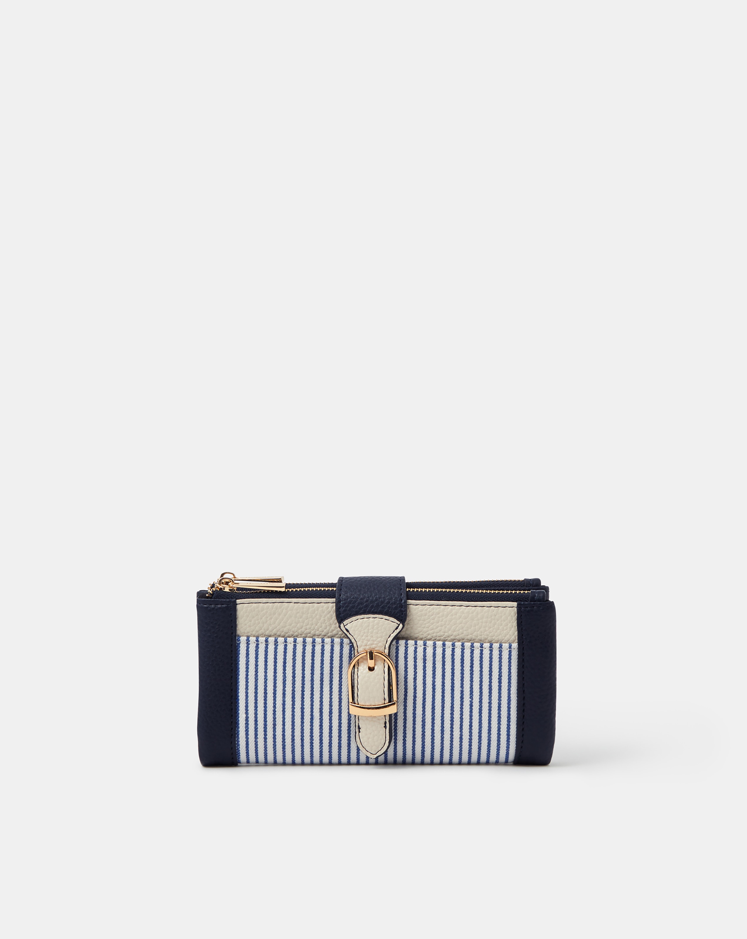 New In - Accessorize Stripe Buckle Purse