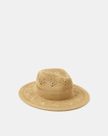 Accessorize Woven Fedora Hat