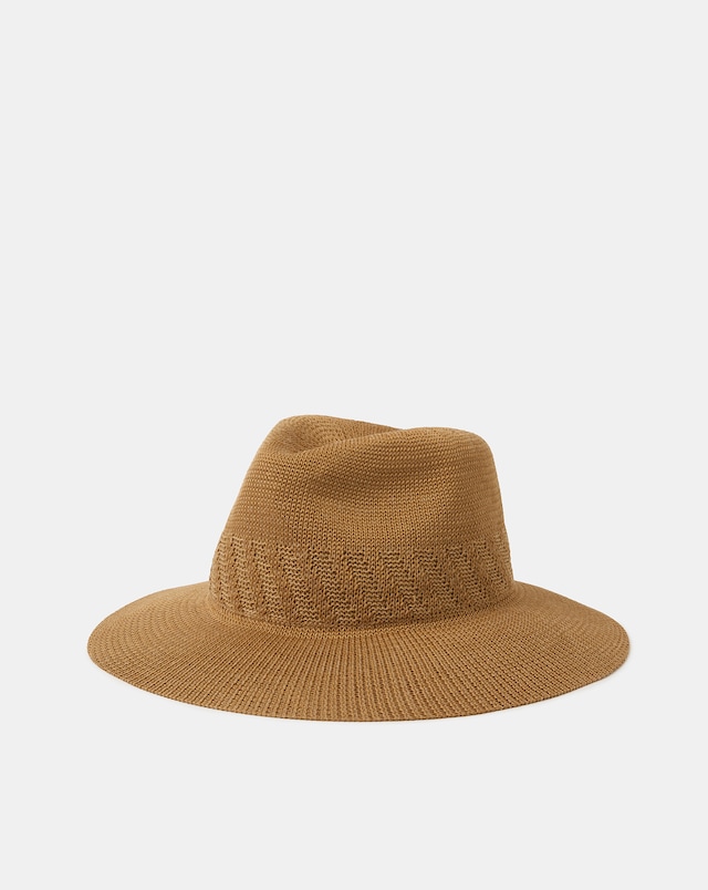 Accessorize Woven Packable Fedora Hat