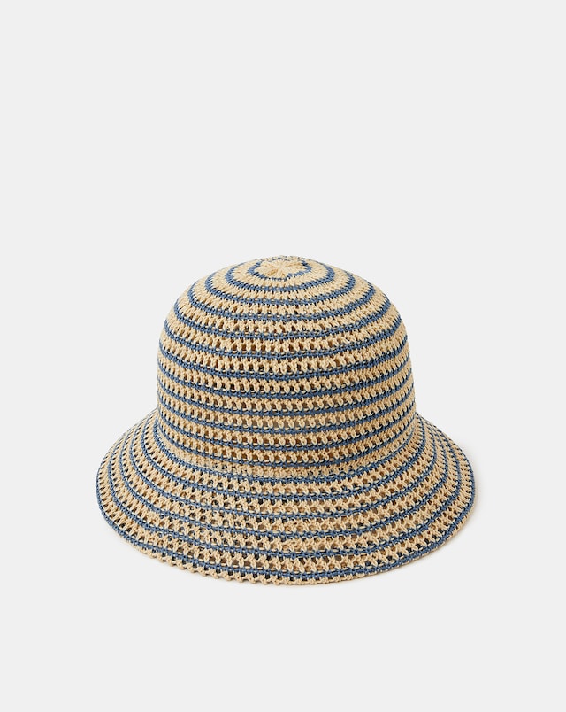 Accessorize Woven Stripe Bucket Hat