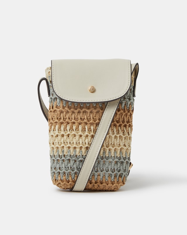 Accessorize Raffia Phone Bag