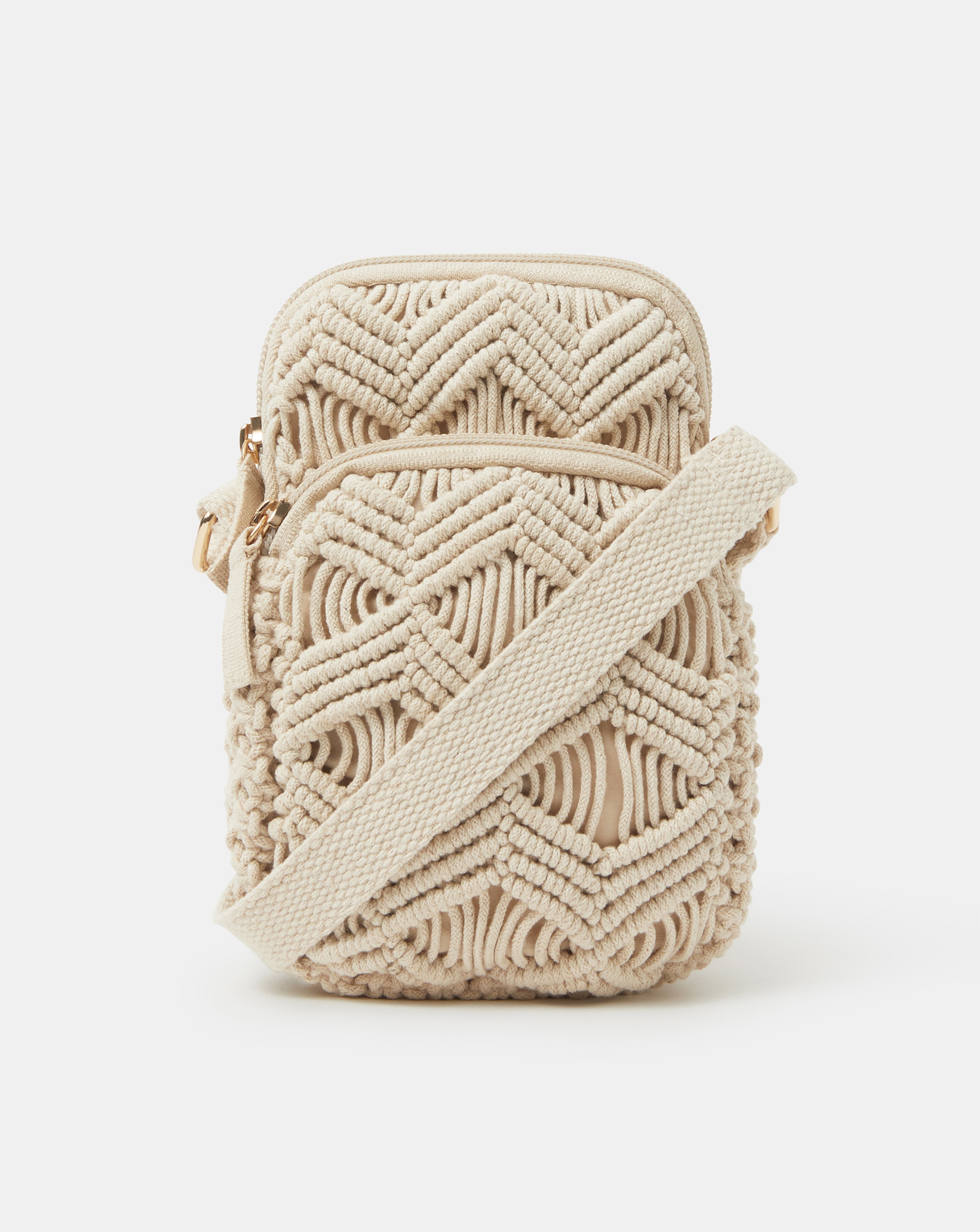 New In - Accessorize Macrame Phone Bag