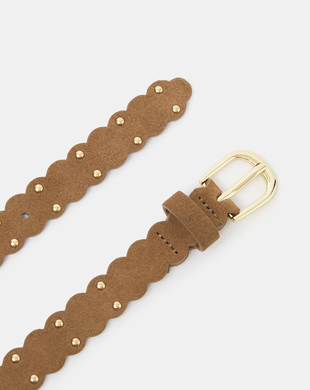 Accessorize Slim Stud Suede Belt