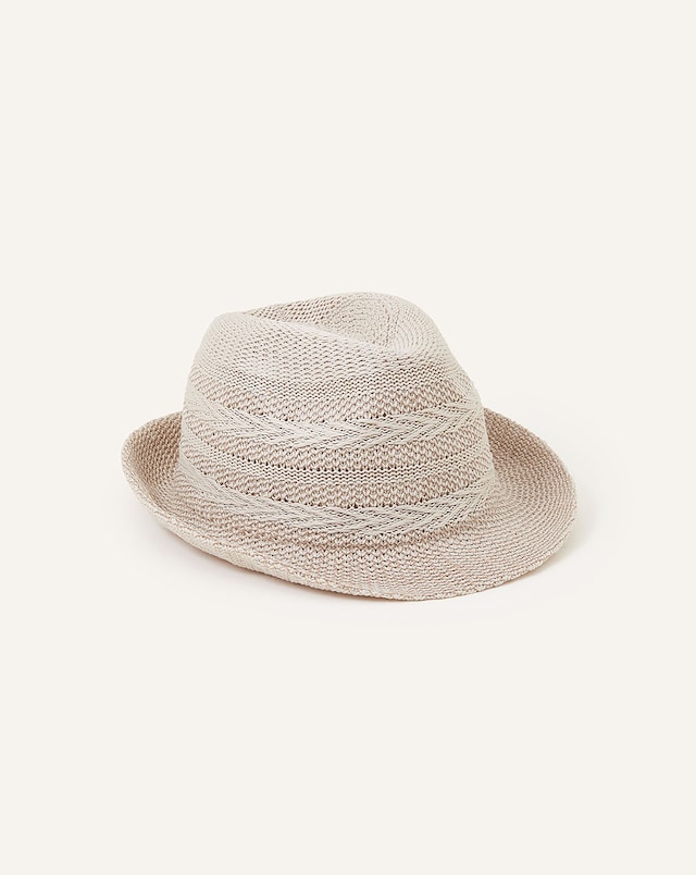 Accessorize Chevron Packable Trilby Hat