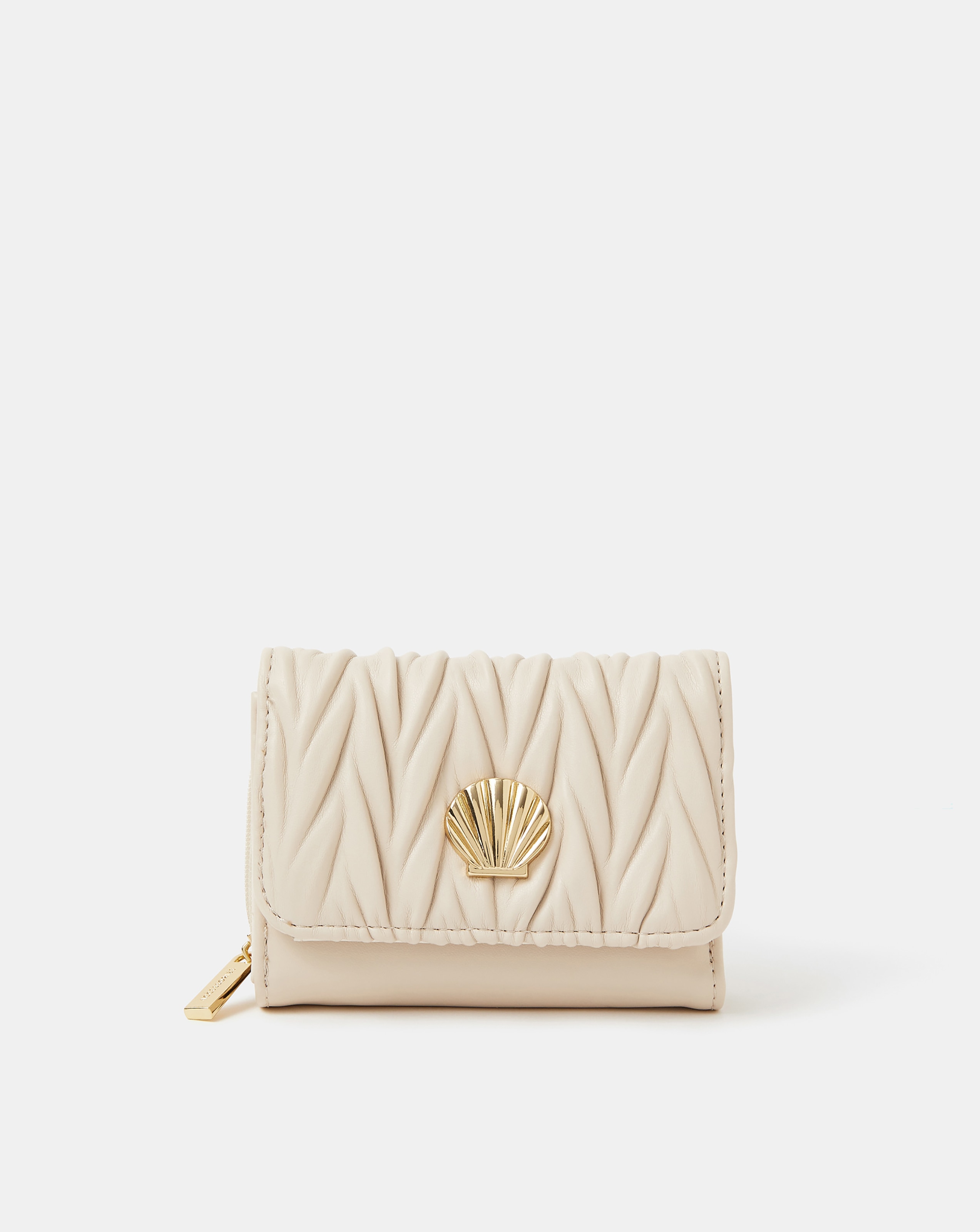 New In - Accessorize Shell Tri-Fold Purse