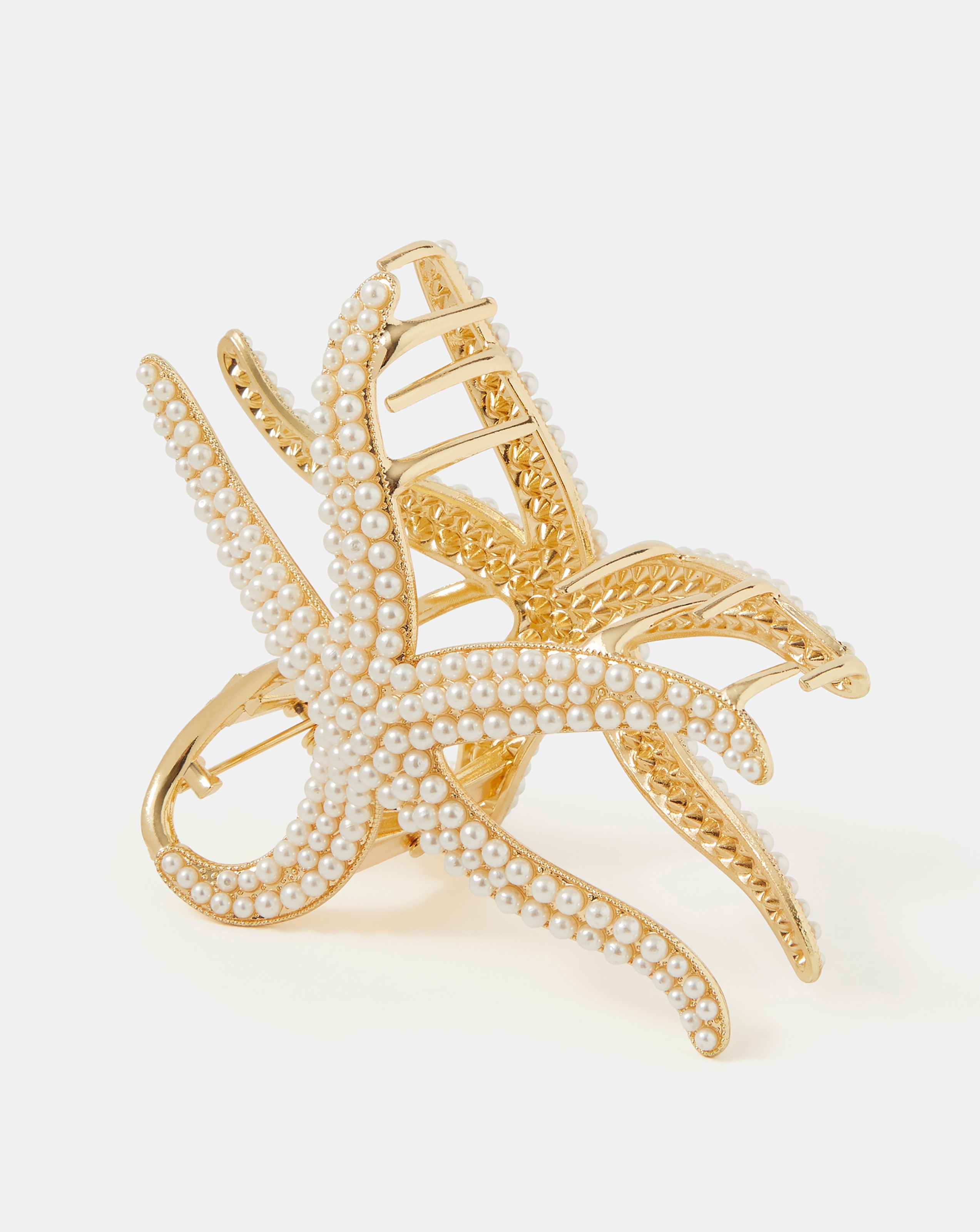 New In - Accessorize Pearl Starfish Claw Clip
