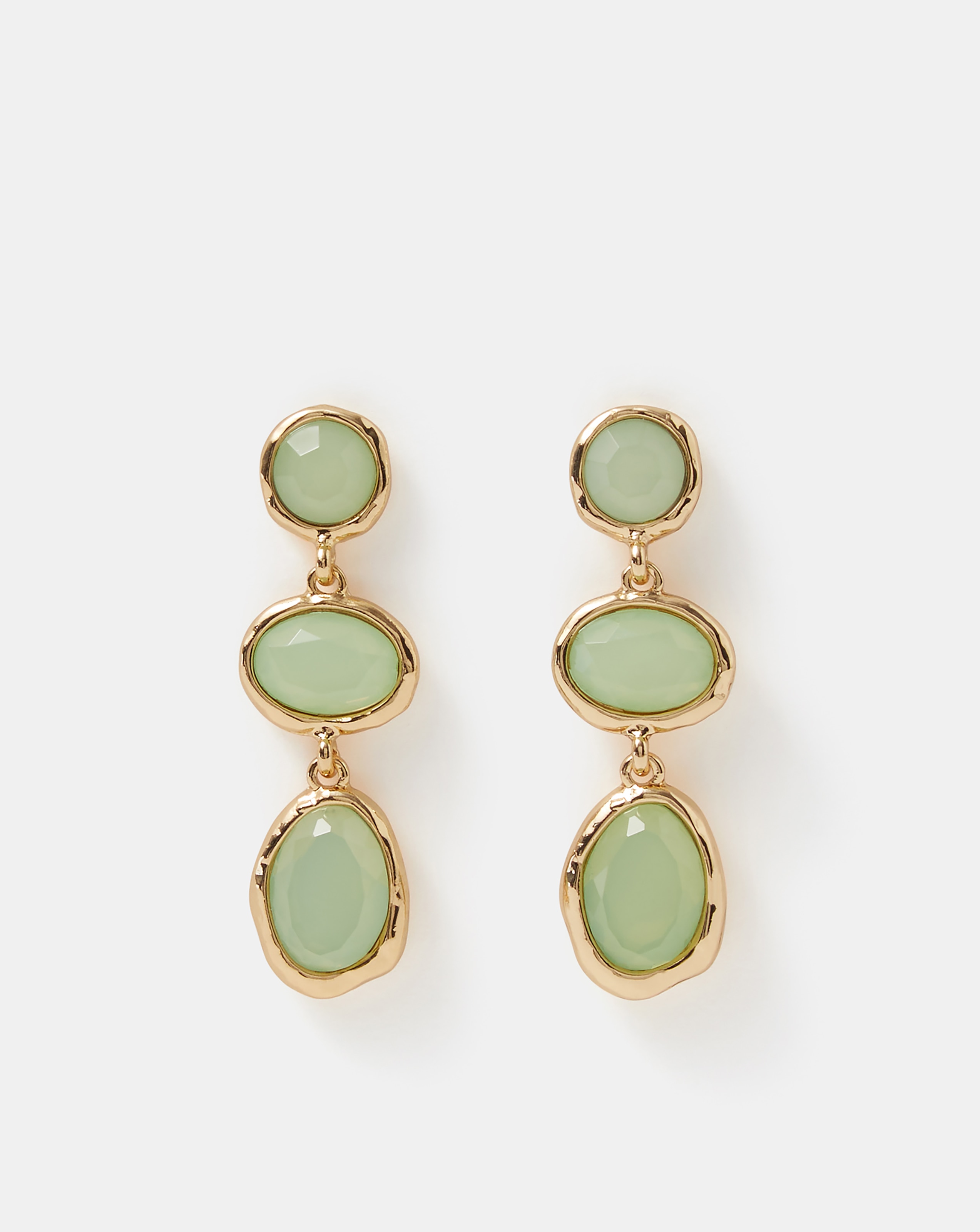 New In - Accessorize Triple Stone Drop Earrings