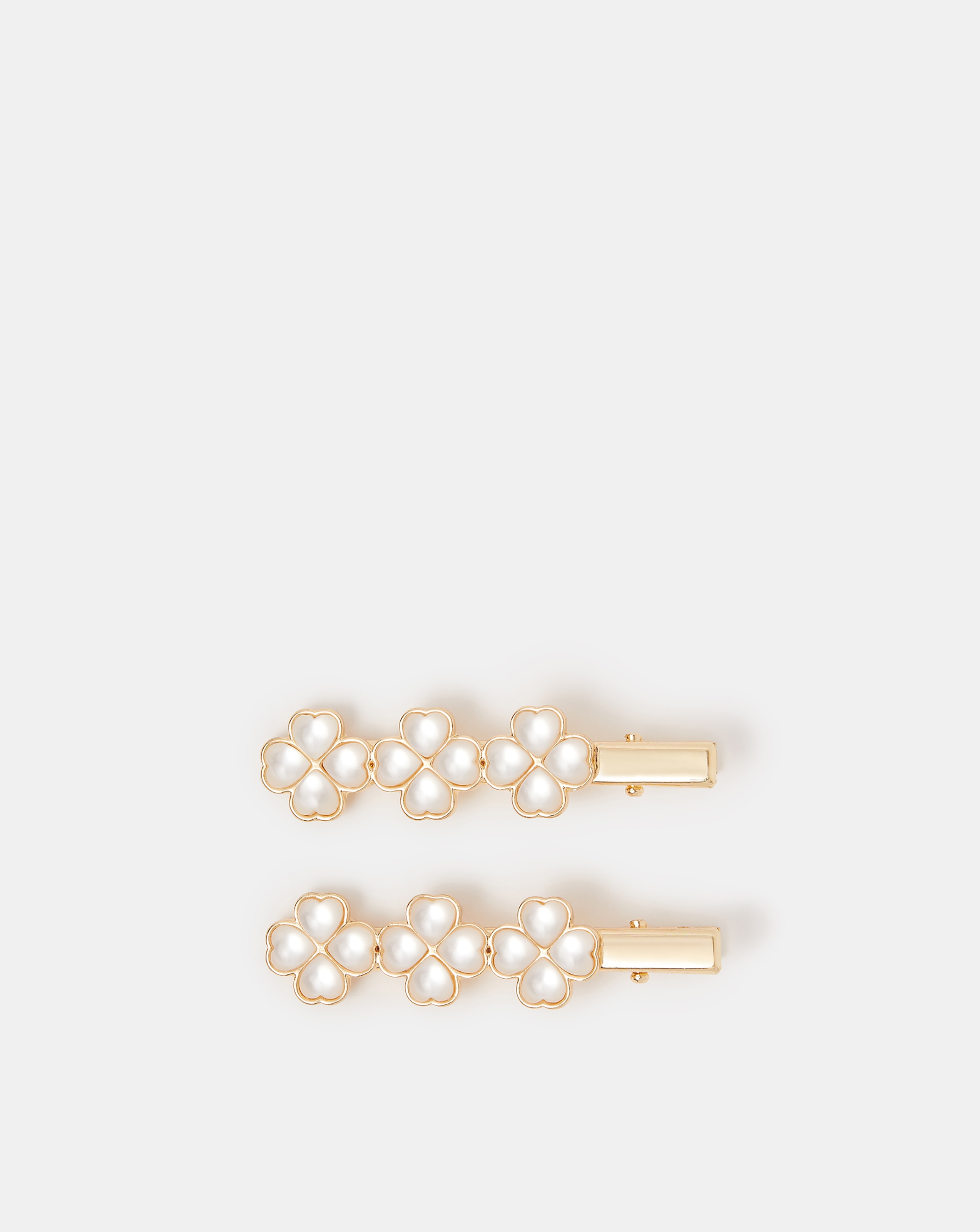 New In - Accessorize 2-Pack Clover Hair Clips