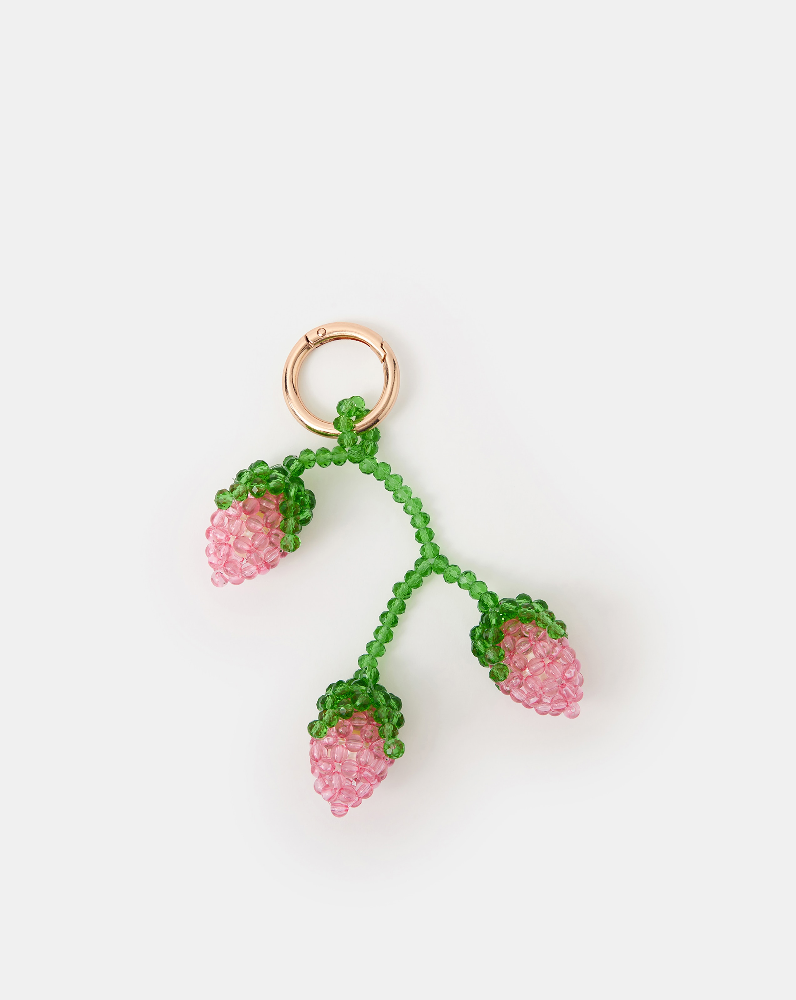 Accessorize Strawberry Beaded Bag Charm