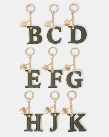 Accessorize Initial Heart Bag Charm