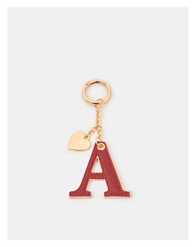 Accessorize Initial Heart Bag Charm