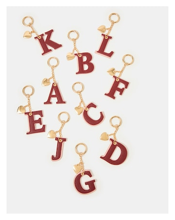 Accessorize Initial Heart Bag Charm