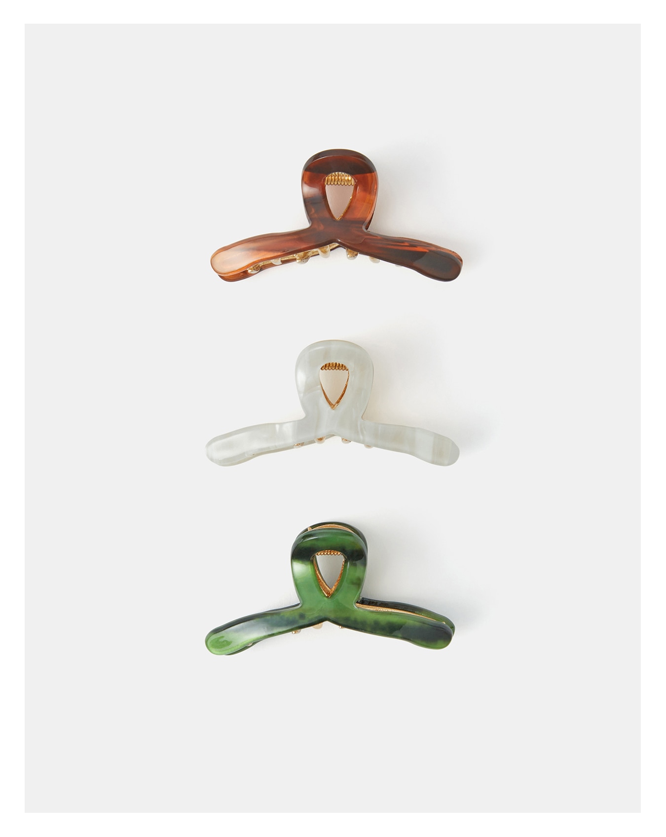 New In - Accessorize 3-Pack Mini Twist Claw Clips