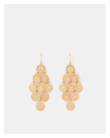 Accessorize Filigree Disc Drop Earrings