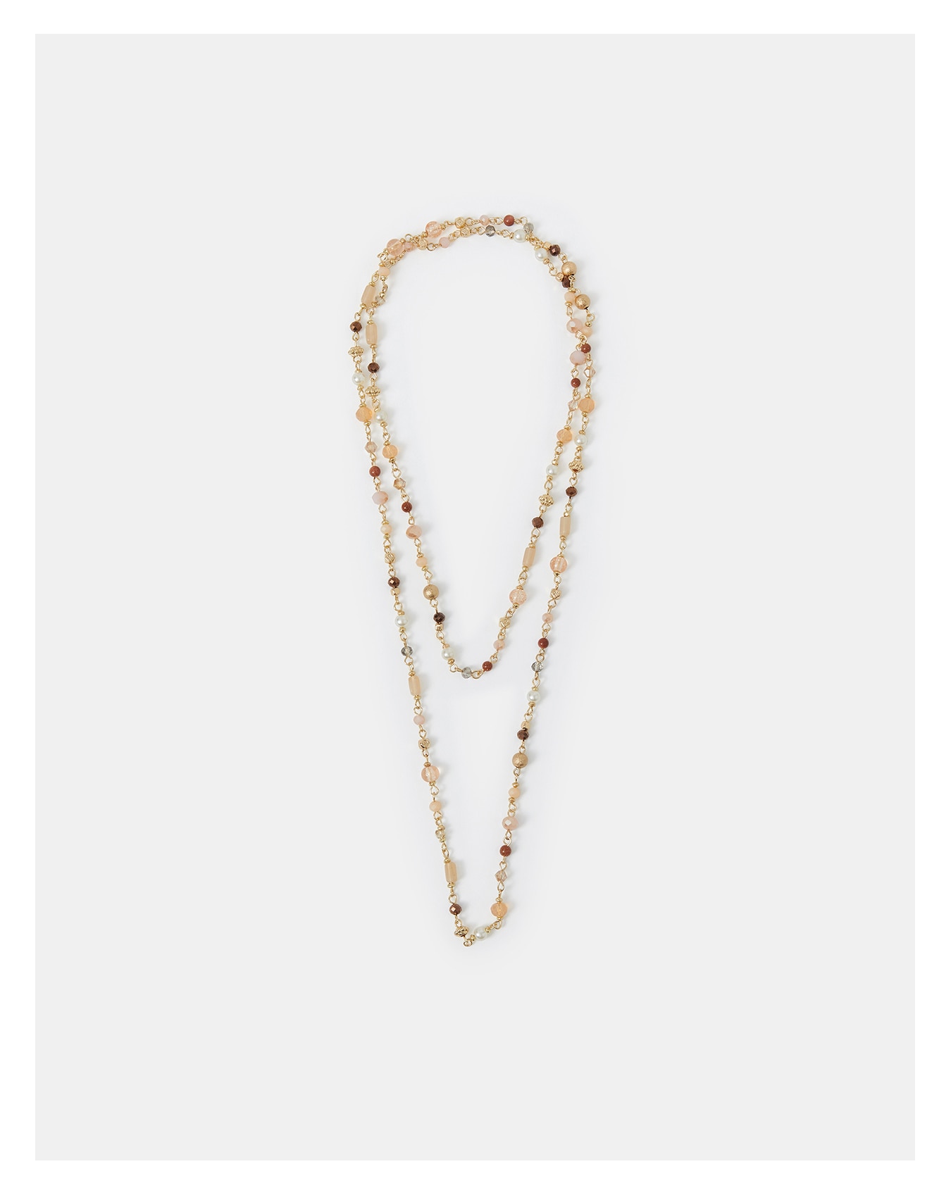 New In - Accessorize Long Bead Chain Necklace
