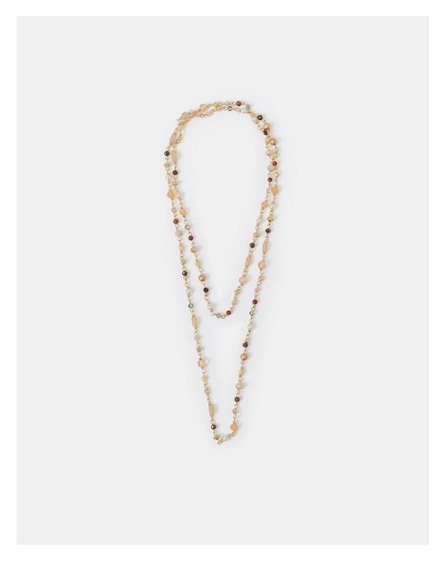 Accessorize Long Bead Chain Necklace