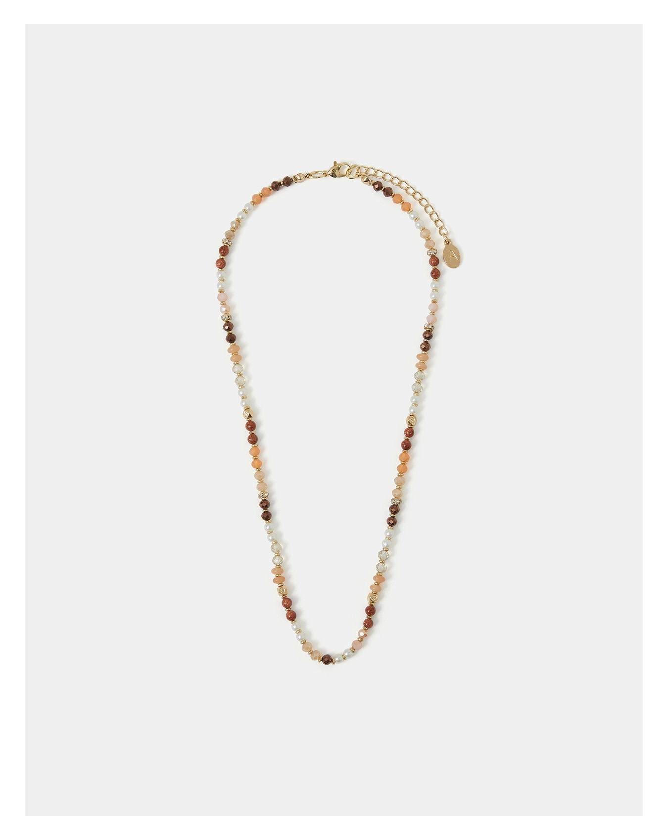 New In - Accessorize Sandstone Beaded Necklace