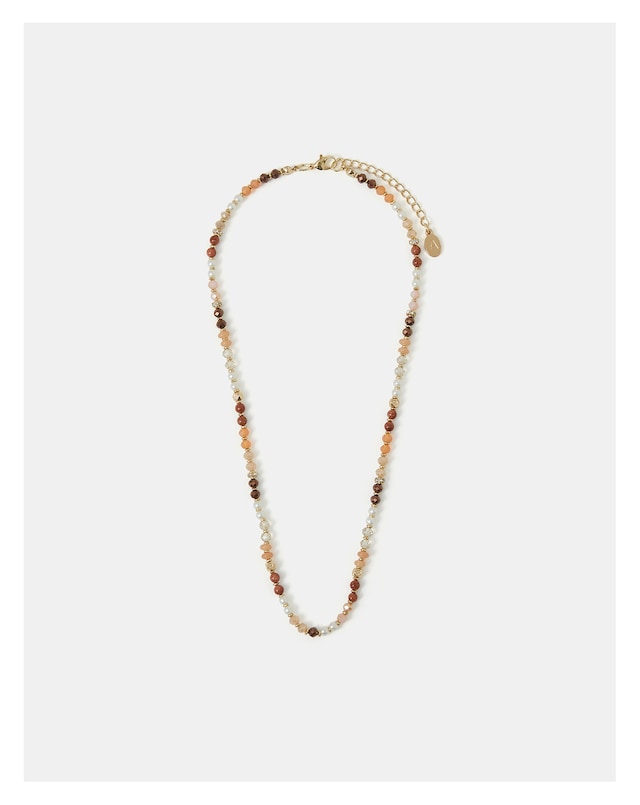 Accessorize Sandstone Beaded Necklace