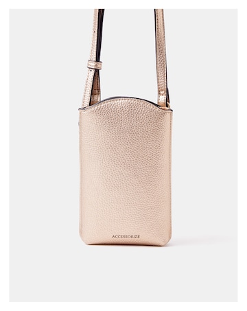 Accessorize Metallic Pouch Phone Bag