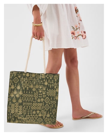 Accessorize Foil Print Beach Bag