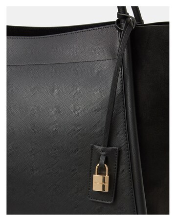Accessorize Padlock Charm Faux Suede Bag