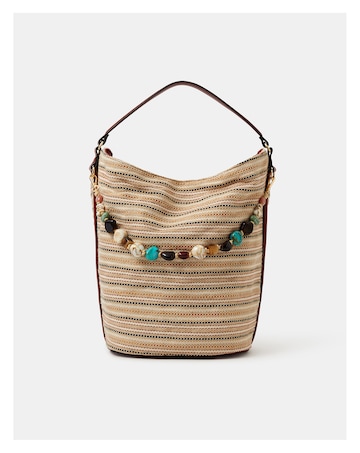 Accessorize Stripe Charm Shoulder Bag