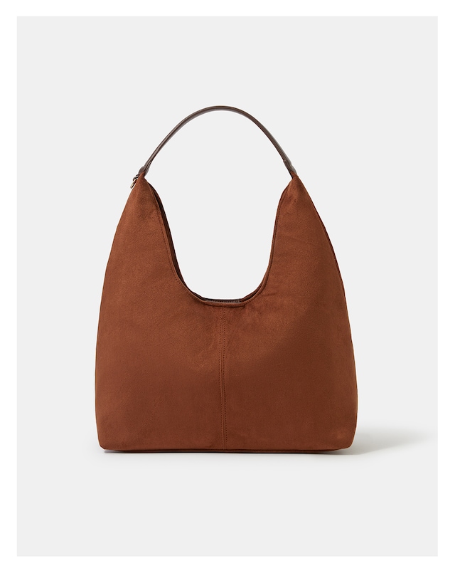 Accessorize Faux Suede Shoulder Bag