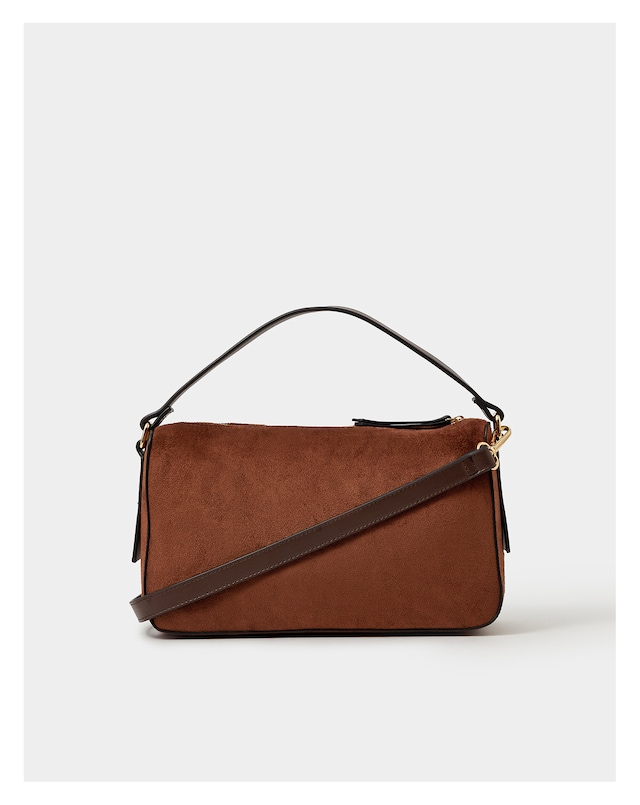 Accessorize Faux Suede Handheld Bag