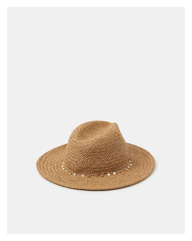 Accessorize Charm Straw Fedora Hat