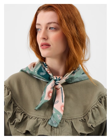 Accessorize Palm Square Satin Scarf