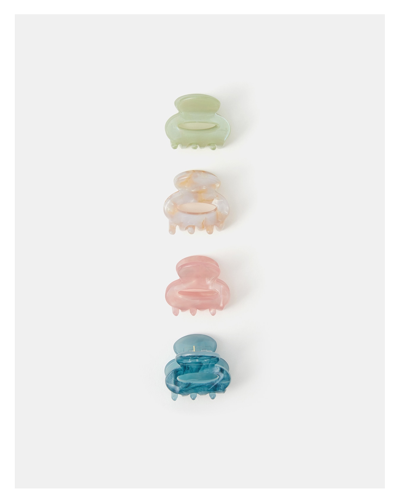 New In - Accessorize 4-Pack Mini Oval Claw Clips