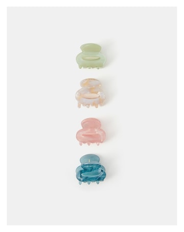 Accessorize 4-Pack Mini Oval Claw Clips