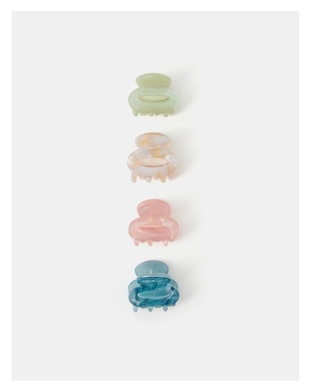 Accessorize 4-Pack Mini Oval Claw Clips