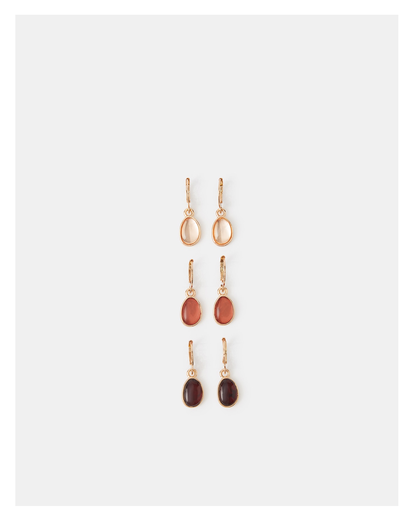 New In - Accessorize 3-Pack Stone Drop Earrings