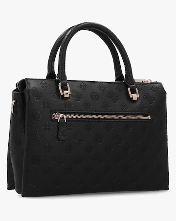 Guess Dita Multi Compartment Black Satchel Bag