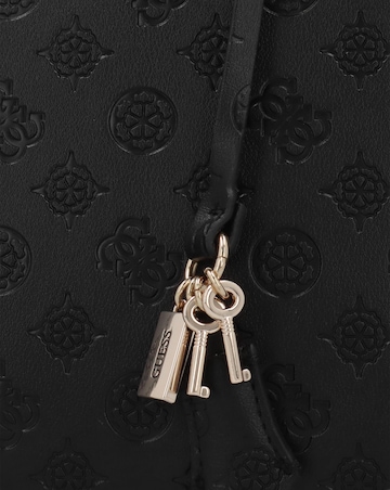 Guess Dita Multi Compartment Black Satchel Bag
