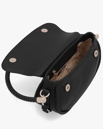Guess Danya Black Twisted Top Handle Shoulder Bag