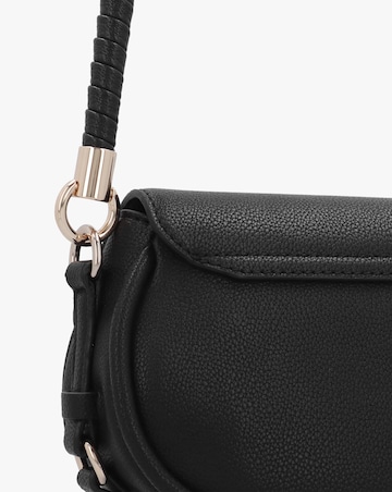 Guess Danya Black Twisted Top Handle Shoulder Bag