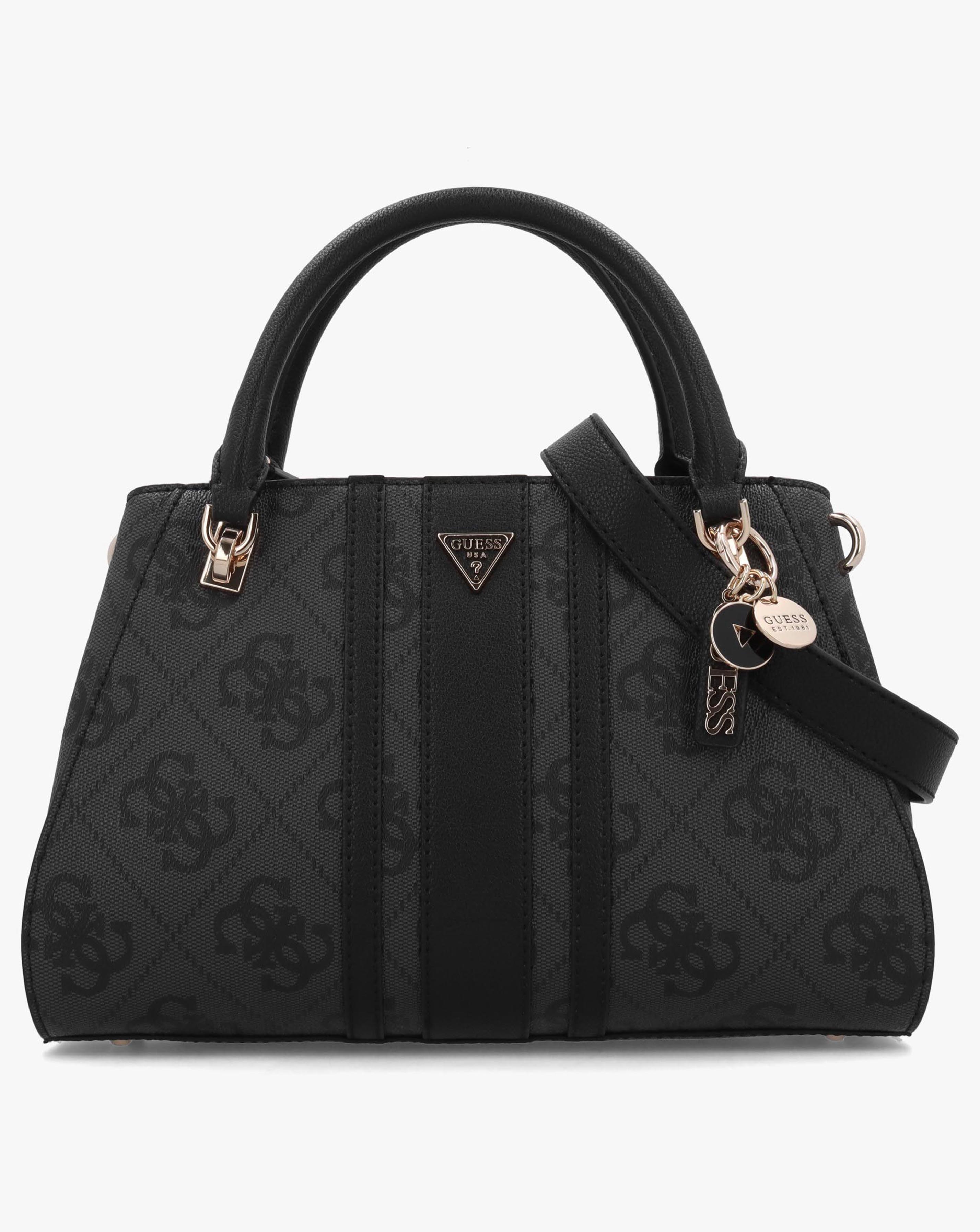 Guess Noelle II Luxury Coal Logo Satchel Bag