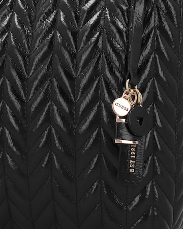 Guess Cheryl II Quilted Black Tote Bag