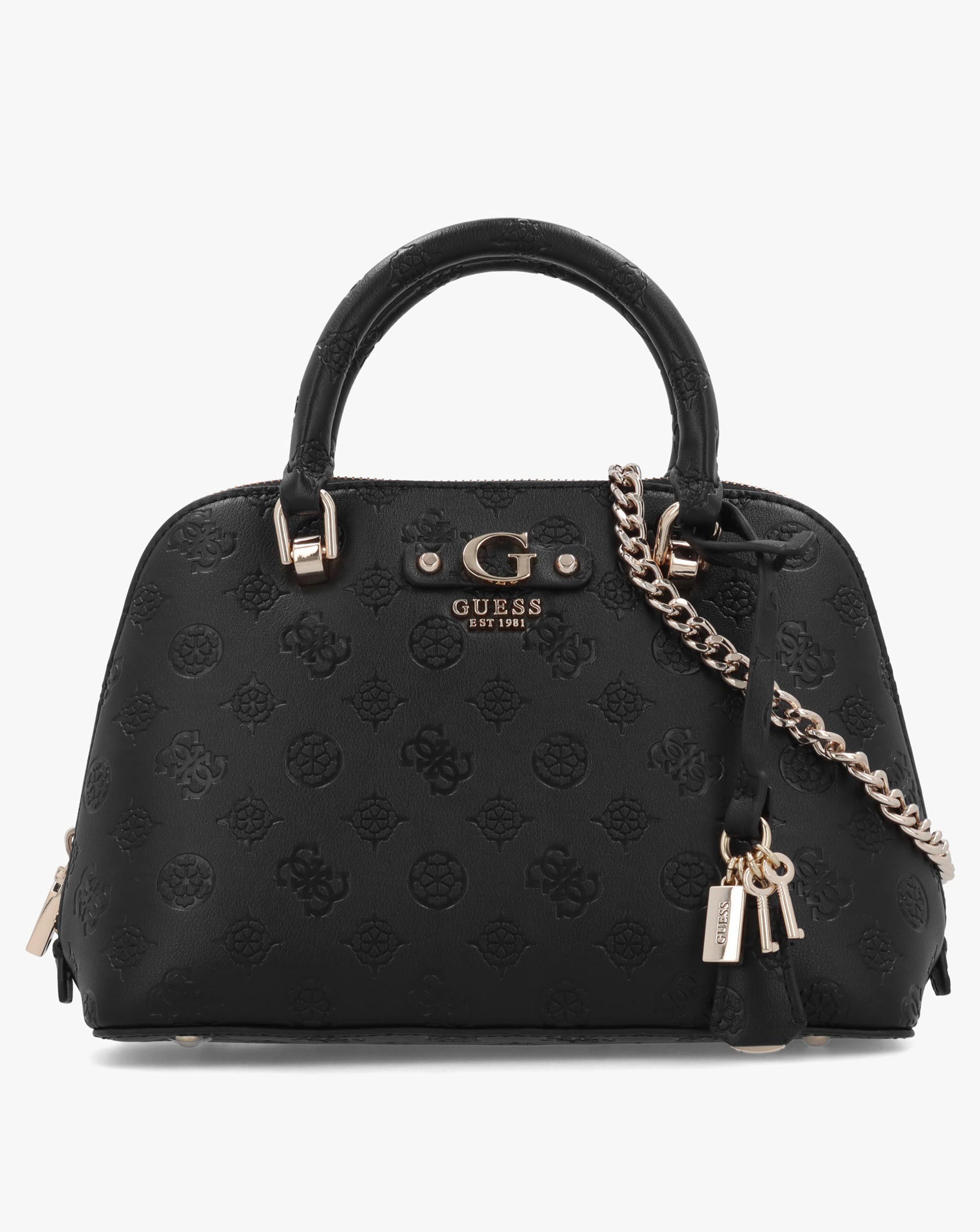 New In - Guess Dita Black Dome Satchel Bag
